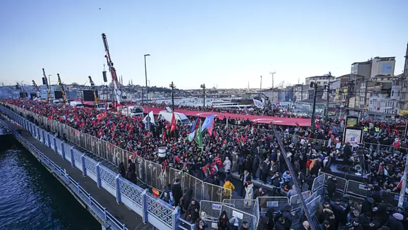 520 Bin Kişi Galata Köprüsü'nde Gazze İçin Buluştu: 'Susmuyoruz'