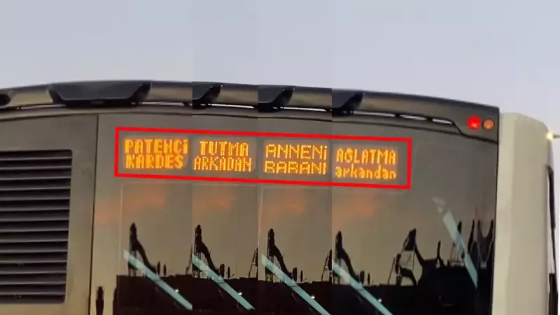 Antalya'da Otobüs Şoföründen Yaratıcı Çözüm: Patencileri LED'li Tabelayla Uyarıyor