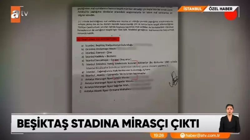 Beşiktaş Stadyumu'na Mirasçı Çıktı: Antalyalı Emekli Öğretmen Hak İddia Ediyor