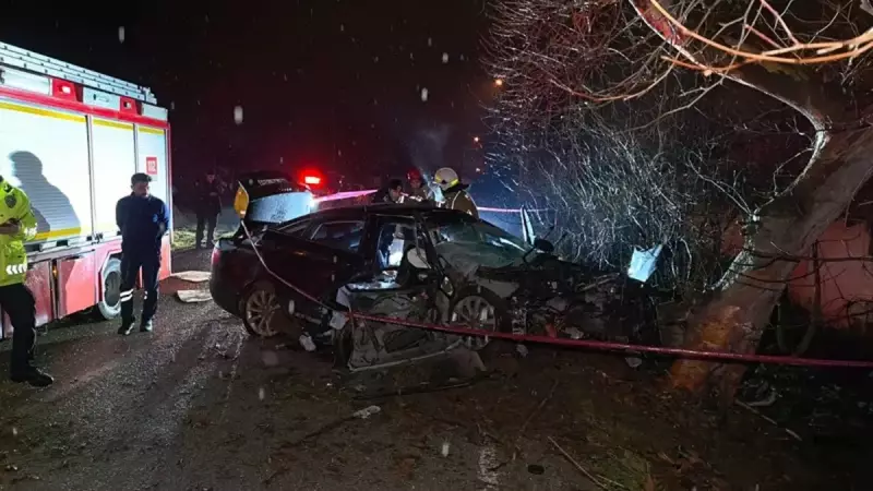 Bursa'da Kontrolden Çıkan Araç Ağaca Çarptı: 2 Ölü, 2 Yaralı
