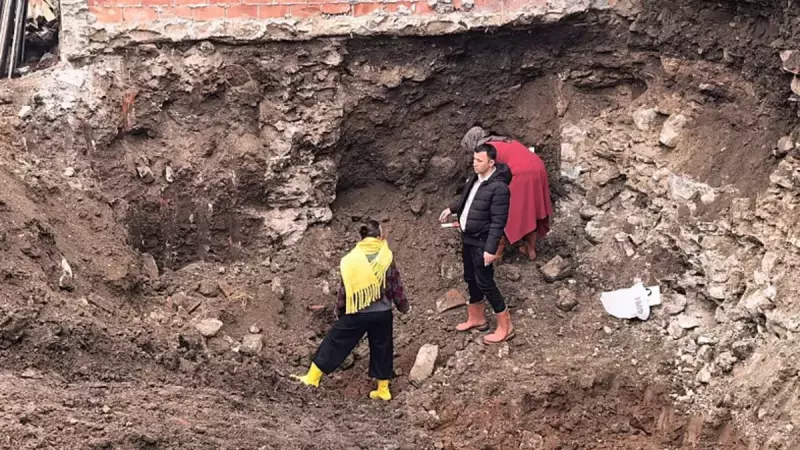 Bursa'da İnşaat Kazısında Tarihi Mezar ve İnsan Kemikleri Bulundu