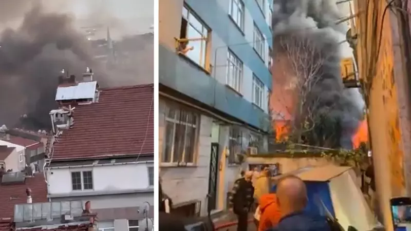 Fatih'te Otopark Yangını: Alevler 2 Katlı Binaya Sıçradı!