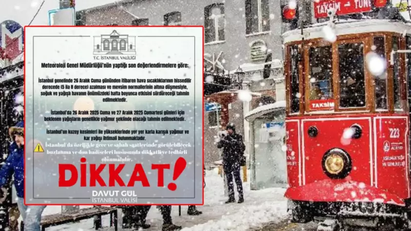 İstanbul'da Kar Alarmı: Valilikten Kritik Hava Uyarısı