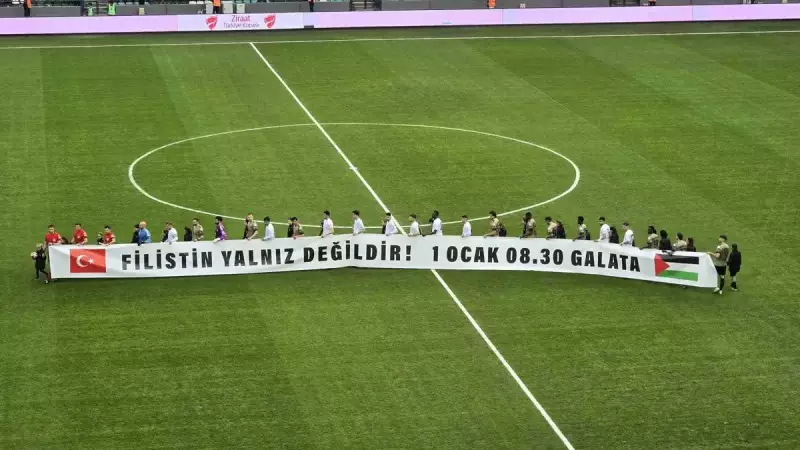 Ziraat Türkiye Kupası'nda Gazze İçin Destek Pankartı Açıldı