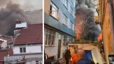 Fatih'te Otopark Yangını: Alevler 2 Katlı Binaya Sıçradı!