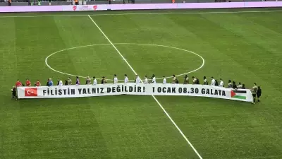 Ziraat Türkiye Kupası'nda Gazze İçin Destek Pankartı Açıldı