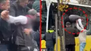 Üsküdar'da İETT Şoförü Camdan Fırlayıp Sürücüye Saldırdı! Görüntüler Şok Etti