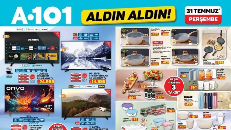 A101'den Şok Fırsatlar! 31 Temmuz Kataloğunda Toş Makinesi, Dikey Süpürge ve Daha Fazlası