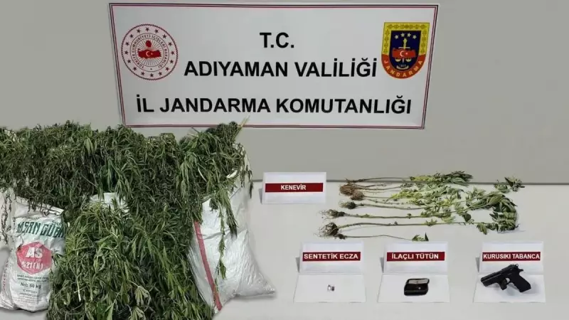 Adıyaman'da Uyuşturucu Tacirlerine Büyük Darbe: Jandarma Operasyonuyla 5 Gözaltı!