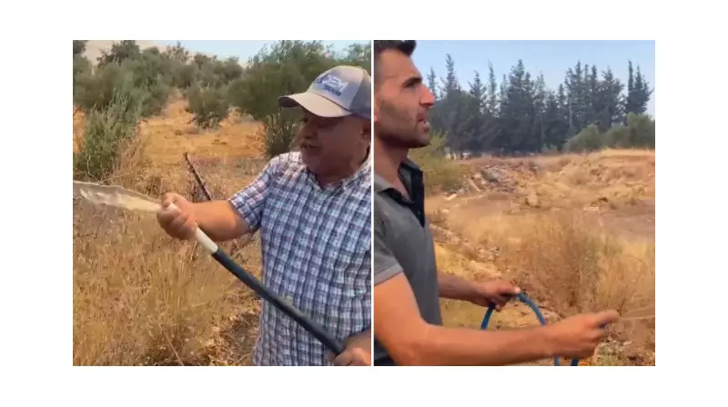 Antalya'da Alevler Kapıya Dayandı! Mahalle Sakinleri Hortumlarla Nöbette