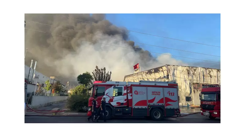 Antalya'da Korkutan Anlar: Arazide Başlayan Yangın Mobilya Fabrikasına Sıçradı!