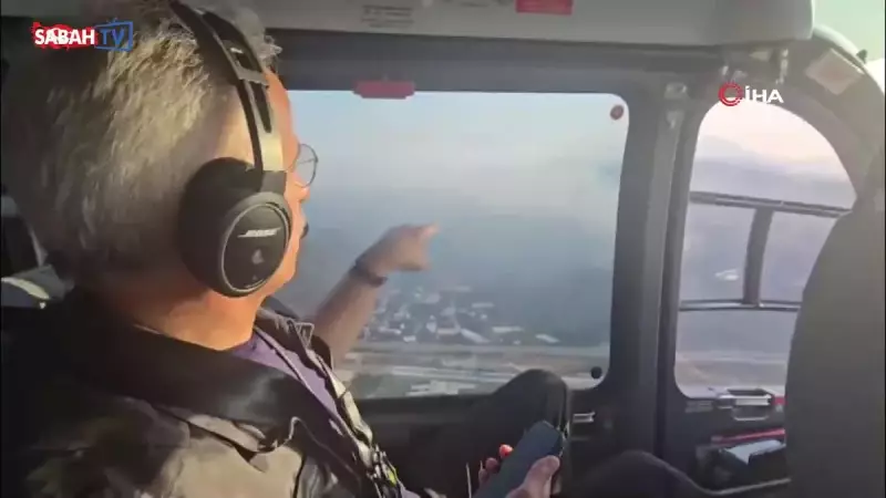 Bakan Ulaştırma ve Altyapı Bakanı Adil Karaismailoğlu, Yangın Bölgesini Havadan İnceledi: İşte Detaylar!