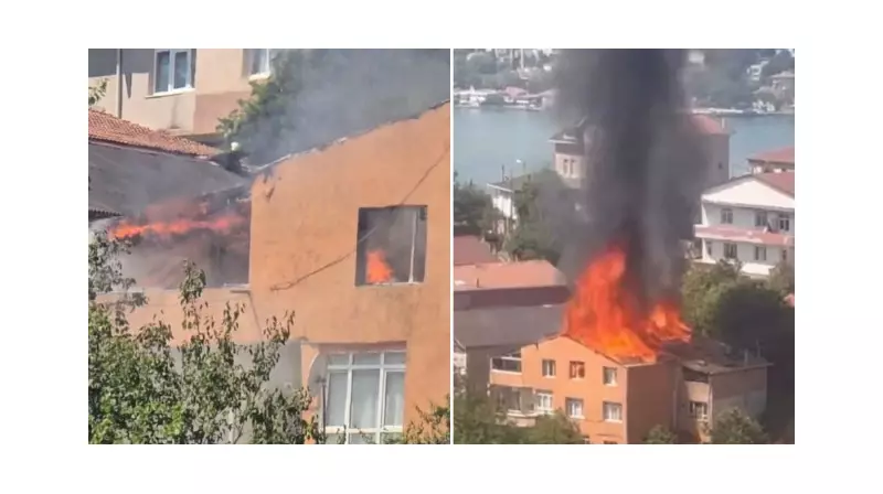 Beykoz'da Çatı Katında Çıkan Yangında Mahsur Kalan 4 Kişi Mucizevi Kurtarıldı!