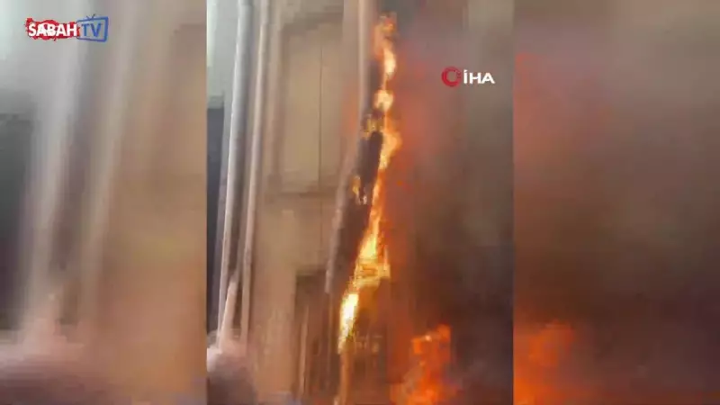 Beyoğlu'nda Çıkan Yangın Kamerada! İşte O Anlar...