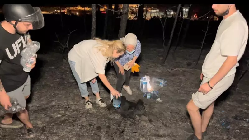 İbrahim Tatlıses'in Eski Eşi Ayşegül Yıldız, Bursa'daki Yangın Bölgesinde Görüntülendi!