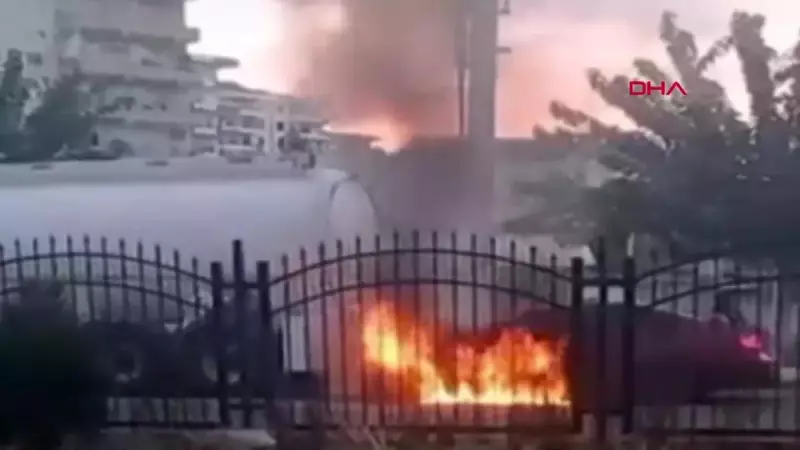 Diyarbakır'da Tankere Çarpma Anı Patlamayla Sonuçlandı: Kamerada!