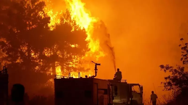 Elektrik Direğinden Sıçrayan Kıvılcımlar 50 Dönüm Arazide Yangın Felaketine Yol Açtı!