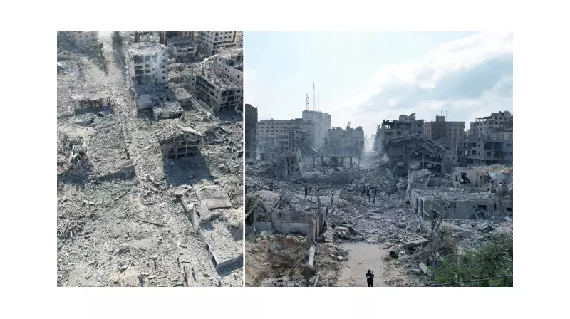 Gazze'de Yıkımın Boyutu Şoke Ediyor: İsrail'in Saldırılarıyla Kentin %88'i Haritadan Silindi!