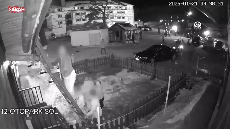 Kartalkaya'daki Grand Kartal Otel'de Çıkan Yangından Çarpıcı Görüntüler!