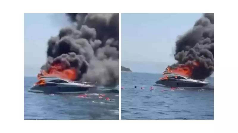 Kınalıada Açıklarında Lüks Teknede Çıkan Yangın: 12 Kişi Tehlike Atlattı!