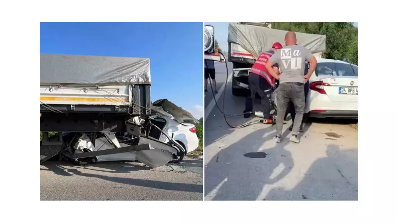 Korkunç Kaza: TIR Emniyet Şeridine Ok Gibi Saplandı! 1 Ölü, 1 Yaralı