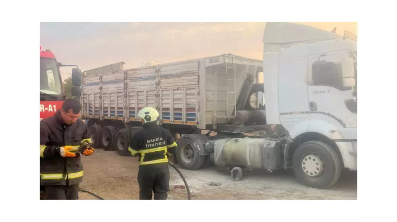 Mardin'de Park Halindeki Tırın Yakıt Deposu Patladı: Yaralılar Var!