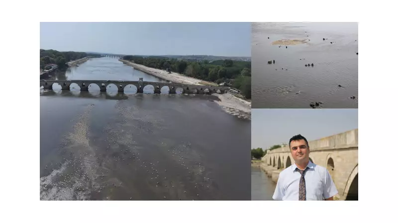 Meriç Nehri Alarm Veriyor: Tarihi Ahşap Köprünün Temelleri Ortaya Çıktı!