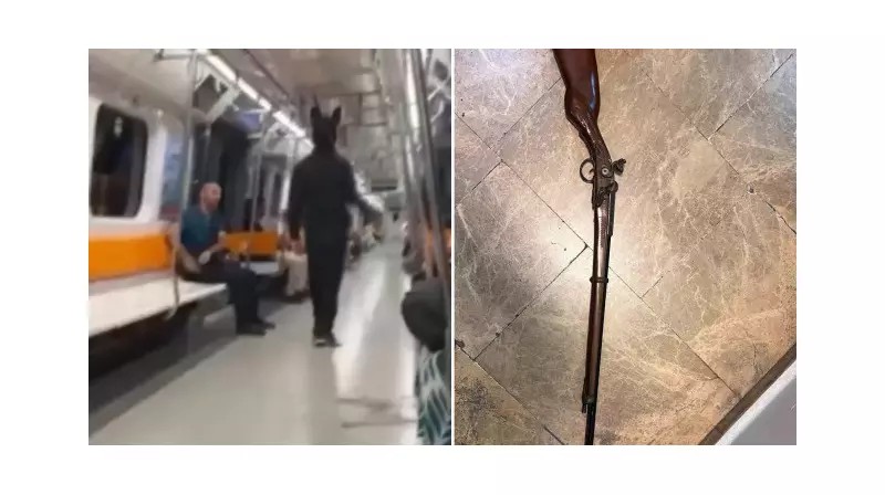 Metroda Tavşan Kostümü ve Oyuncak Tüfekle Gezen Şahıs Gözaltına Alındı: İşte Şaşırtan Detaylar!
