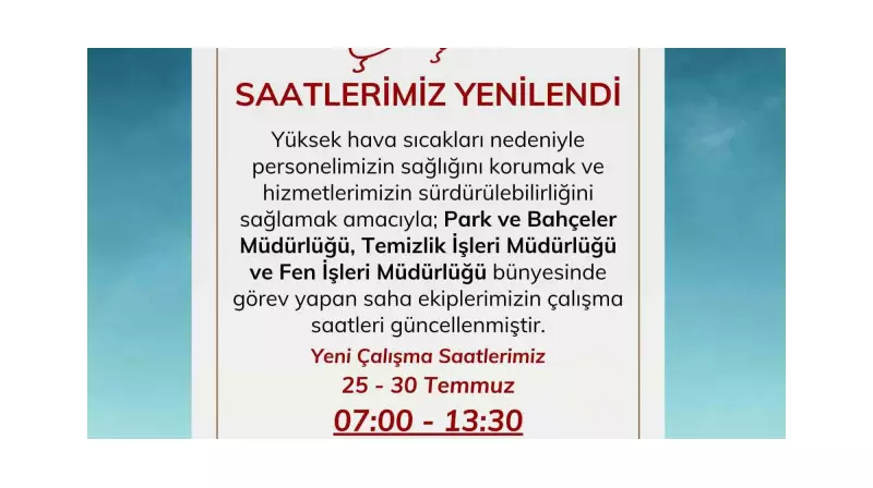 Nazilli Belediyesi'nde Çalışma Saatleri Değişti: İşte Yeni Düzenleme!