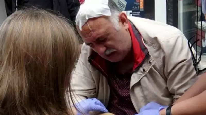 Pazarda Korkunç Kaza: Demir Direk Alışveriş Yapan Vatandaşın Üzerine Düştü!