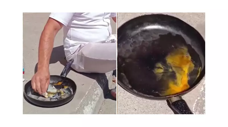 Pendik'te Sıcaklık 40 Dereceyi Aştı: Esnaf Asfalt Üzerinde Yumurta Pişirip Yedi!