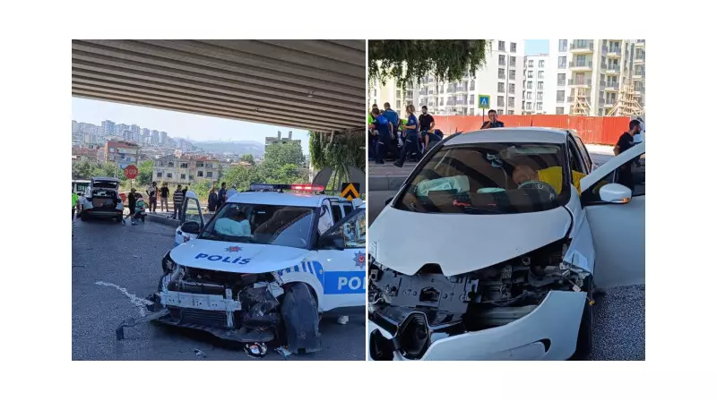 Polis Aracı ile Otomobil Çarpıştı: 2 Polis ve 3 Kişi Yaralandı!