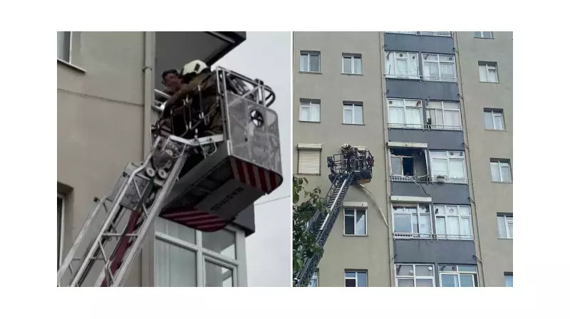 Üsküdar'da 10 Katlı Binada Çıkan Yangında 4 Kişi Mahsur Kaldı!