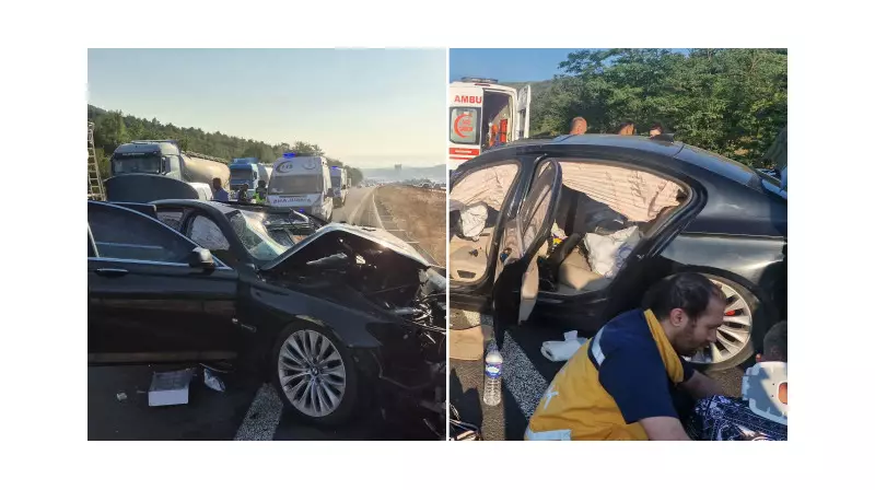 Şok Eden Zincirleme Kaza: Önce Kamyona, Sonra Bariyere Çarptı! 5 Yaralı