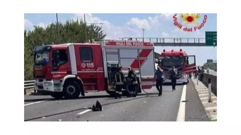 İtalya'da Feci Uçak Kazası: Otobana Düşen Uçakta İki Can Kaybı