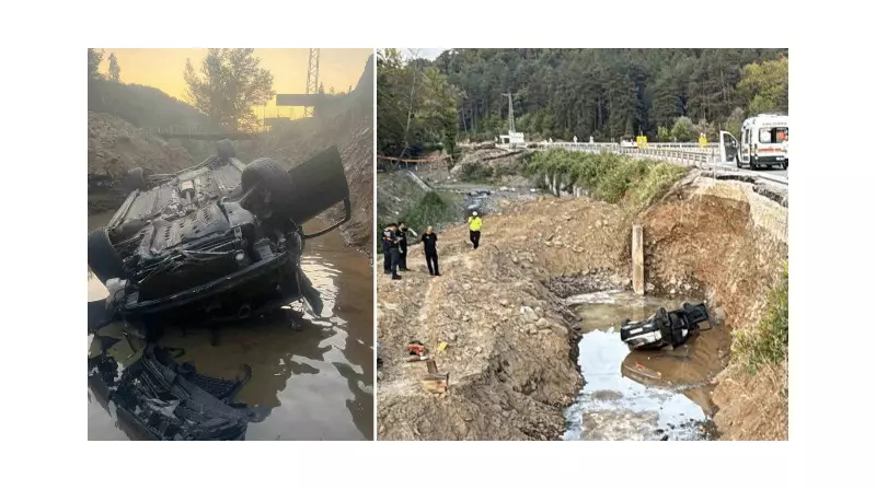 Zonguldak'ta Acı Kayıp: Baba ve Oğlu Taşıyan Araç Dereye Uçtu!