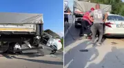 Korkunç Kaza: TIR Emniyet Şeridine Ok Gibi Saplandı! 1 Ölü, 1 Yaralı