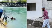 İnşaat İşçisinin Cesareti: Kanalda Boğulmak Üzere Olan Çocuğu Son Anda Kurtardı!