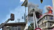 Üsküdar'da Üç Katlı Binanın Çatısında Çıkan Yangın Korku Dolu Anlar Yaşattı!