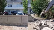 Tapulu Arazisini Savunan Vatandaşın Beton Duvarı İş Makinesiyle Yıkıldı: Yol Kavgası Kızıştı!