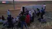 Tarım İşçilerini Taşıyan Minibüs Şarampole Yuvarlandı: 18 Yaralı!