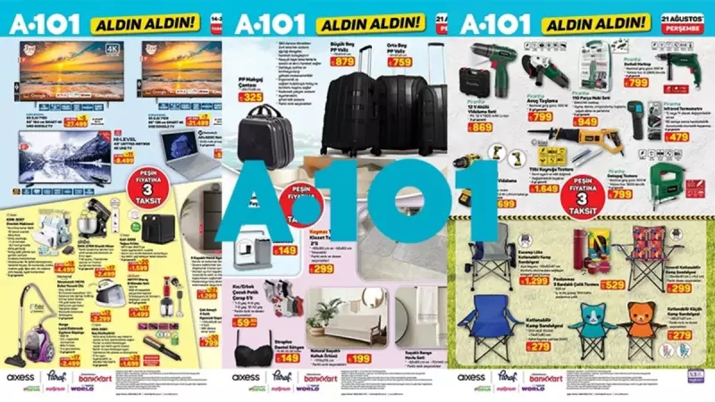 A101'de Bu Perşembe Fırsatları Kaçırmayın: Tost Makinesi, Valiz ve Matkap Seti Şok İndirimde!