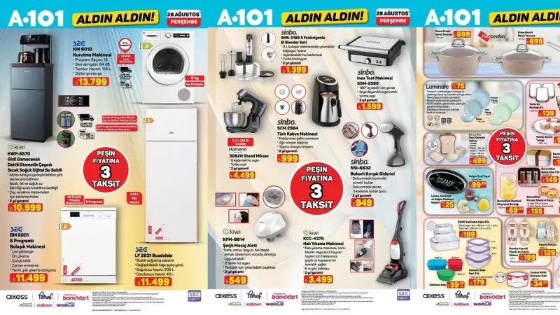 A101'de Fırsat Geçidi! 28 Ağustos İndirimleriyle Su Sebili, Blender Seti ve Daha Nicesi Kapınıza Geliyor