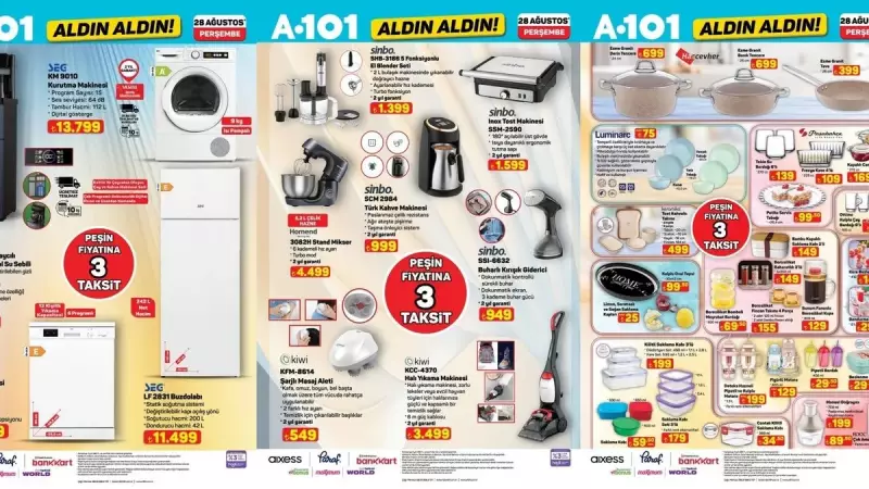 A101'de Fırsat Geçidi: 28 Ağustos'ta Su Sebili, Halı Yıkama Makinesi ve Mikserler Elden Kaçmasın!