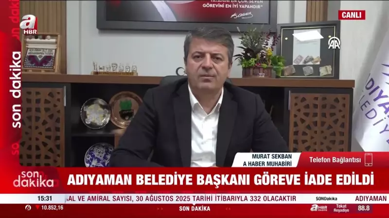 Adıyaman Belediye Başkanı Abdurrahman Tutdere Göreve Döndü: İşte Detaylar!