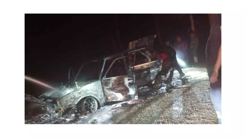 Alevler İçindeki Araç Orman Yangınına Dönüşmekten Son Anda Kurtarıldı!