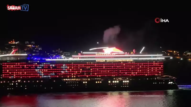 Çanakkale Boğazı'nda Nefes Kesen An: Dev Kruvaziyere Türk Bayrağı Yansıtıldı!