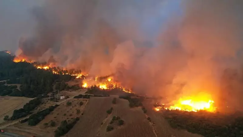 Çanakkale'de Alevlerle Mücadele Sürüyor: 5 Köy Tahliye Edildi, Yangın Yerleşimlere Yaklaştı!