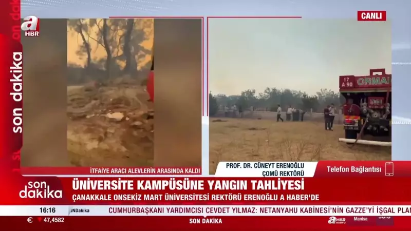 Çanakkale'de İki Farklı Noktada Alevlerle Mücadele: Orman Yangını Söndürme Çalışmaları Devam Ediyor!