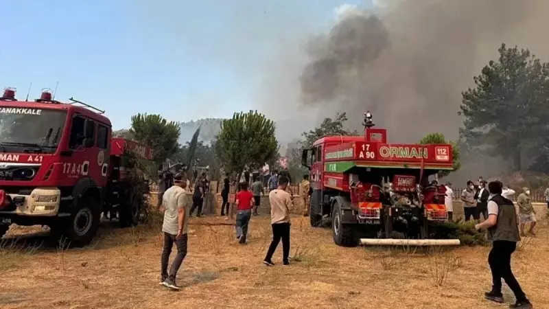Çanakkale'de Orman Yangını: Alevlerle Mücadele Devam Ediyor! Son Dakika Gelişmeleri